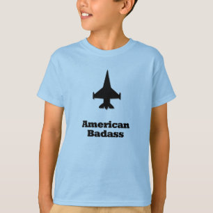 T-shirt Badass américain avion de combat