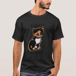 T-shirt Badass Cat Lady Fun Crazy Cat Lady