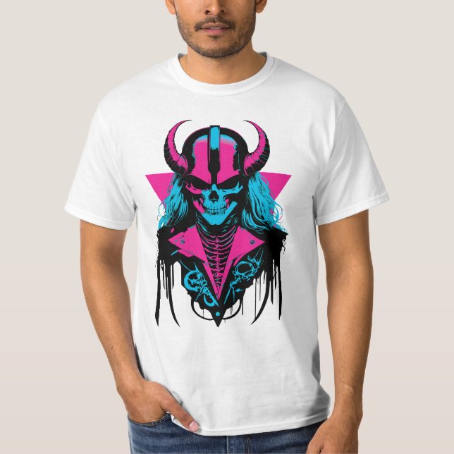 T-shirt Badass coloré Zombie (Devant)