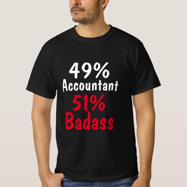 T-shirt Badass comptable (Devant)