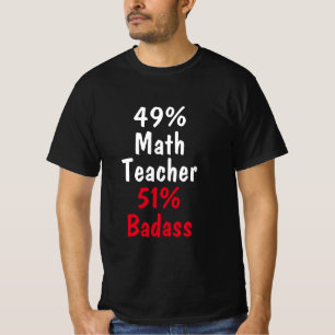 T-shirt Badass enseignant en mathématiques