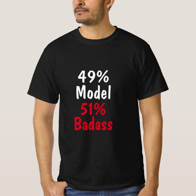 T-shirt Badass modèle (Devant)