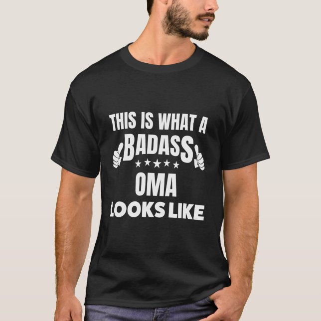 T-shirt Badass Oma (Devant)