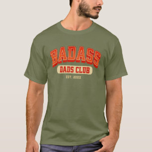 T-shirt Badass Papa Club Retro Cool Amusant tendance