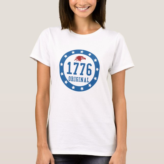 T-shirt Badge 4 juillet 1776 Original (Devant)