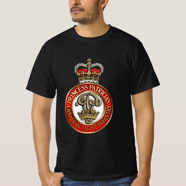 T-shirt Badge Casquette régimentaire de la PPCLI (Devant)
