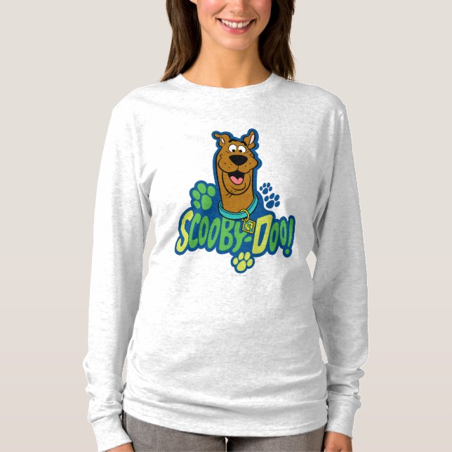 T-shirt Badge de caractère Empreinte de patte Scooby-Doo (Devant)