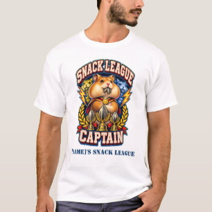 T-shirt Badge de la ligue de snack du capitaine hamster