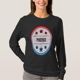 T-shirt Badge de la ville rétro cool de Phoenix