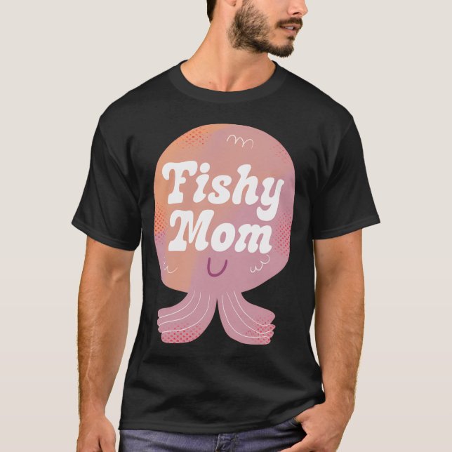 T-shirt Badge de Maman Poissons (Devant)