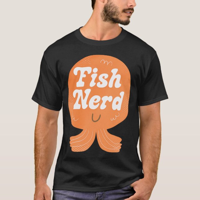T-shirt Badge de nerd de poisson (Devant)