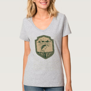 T-shirt Badge de pêche dans le nord du Wisconsin
