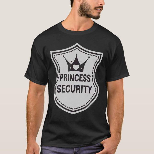 T-shirt Badge de police blanche Princesse Sécurité Big Bro (Devant)