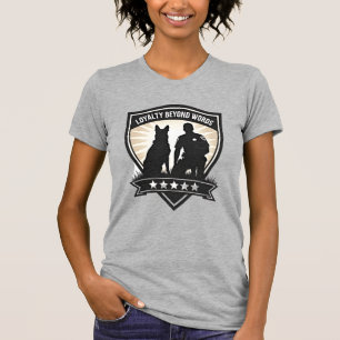 T-shirt Badge de police K9 vintage Loyalty Beyond Words Ve