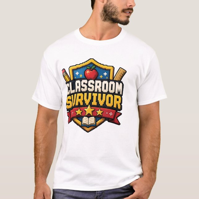T-shirt Badge de professeur de jeu (Devant)