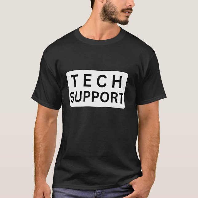 T-shirt Badge de support technique drôle Chat Chien Vi sar (Devant)