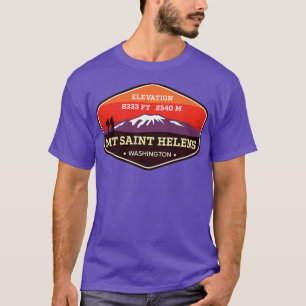 T-shirt Badge d'Escalade du Mont St Helens Washington Moun