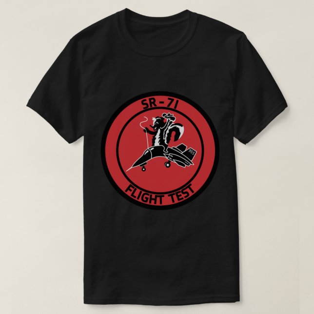 T-shirt Badge d'essai en vol SR-71 Blackbird (Design devant)