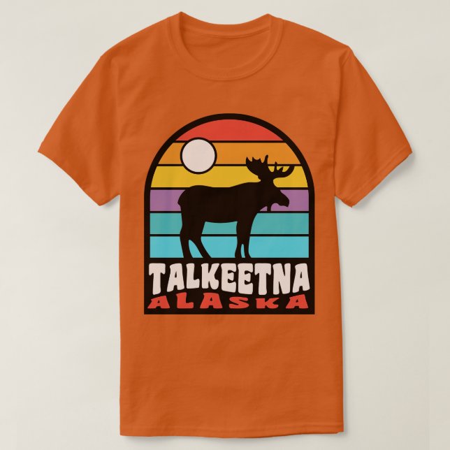 T-shirt Badge d'orignal Talkeetna Alaska (Design devant)