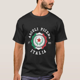 T-shirt Badge du drapeau italien Ascoli Piceno