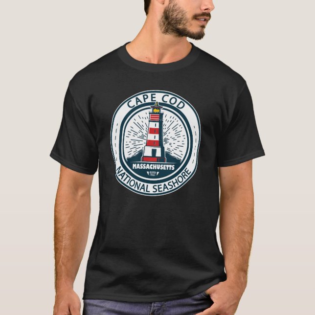 T-shirt Badge du Massachusetts de Cape Cod National Seasho (Devant)