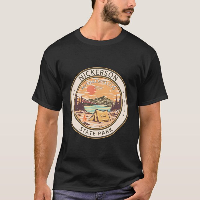 T-shirt Badge du parc national Nickerson Massachusetts (Devant)