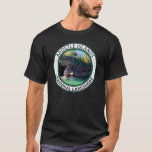 T-shirt Badge du Wisconsin du Lakeshore national des îles<br><div class="desc">Apostle Islands National Lakeshore conception vectorielle dans un cercle de style badge.</div>