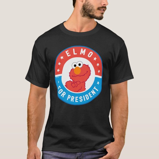 T-shirt Badge Elmo Président (Devant)