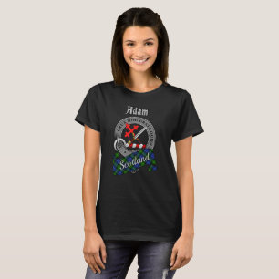 T-shirt Badge et tartan du clan Adam pour femmes