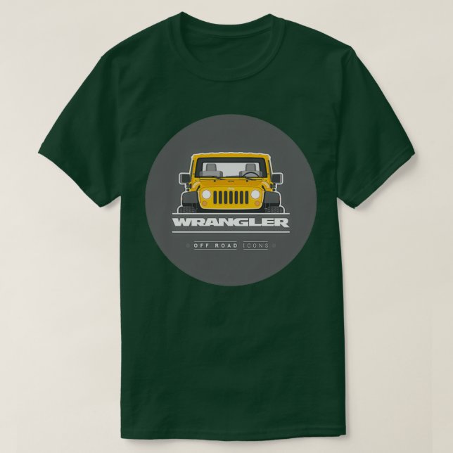T-shirt Badge jaune Wrangler (Design devant)