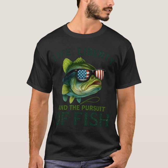 T-shirt Badge Mahi-Mahi Drapeau Américain (Devant)