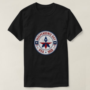 T-shirt Badge minimaliste USA - Fête de l'Indépendance 202