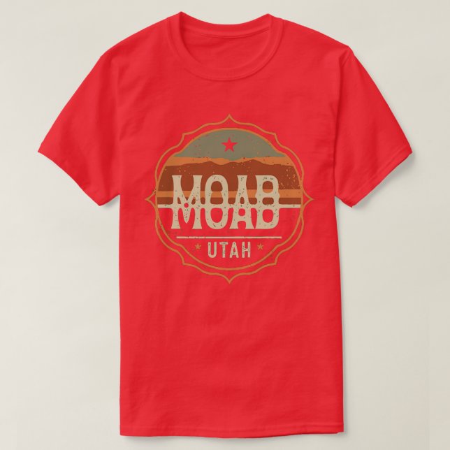 T-shirt Badge Moab Utah Vintage Retro (Design devant)