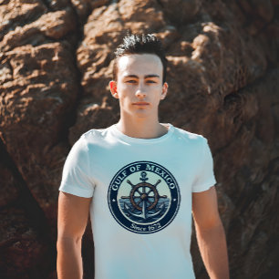 T-shirt Badge nautique classique du golfe du Mexique