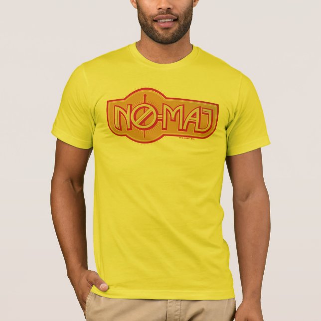 T-shirt Badge rouge et jaune NO-MAJ™ (Devant)