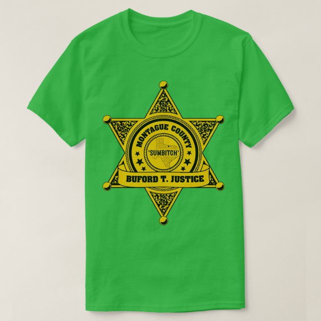 T-shirt Badge Sheriff du juge Buford T (Design devant)