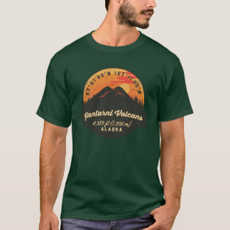 T-shirt Badge Souvenir du Volcan Yantarni Alaska