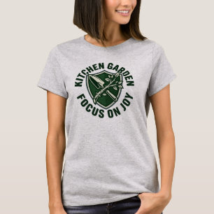 T-shirt Badge Vintage Jardin de Cuisine Focus Sur La Joie