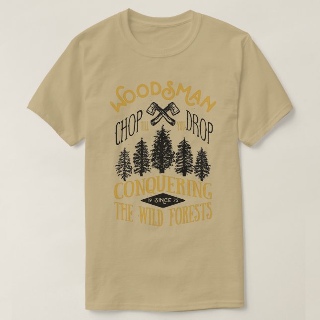 T-shirt Badge vintage Woodsman (Design devant)