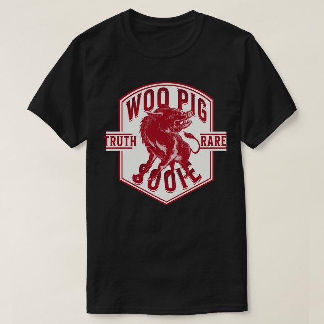 T-shirt Badge Woo Pig Sooie (Design devant)