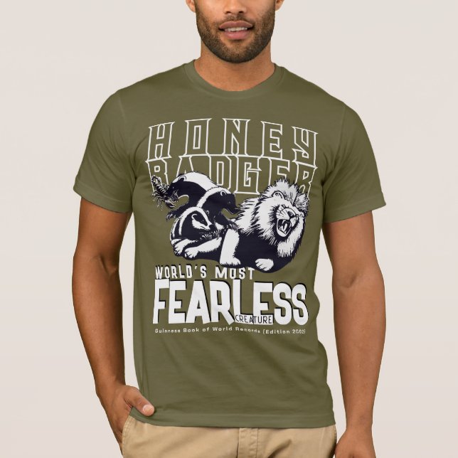 T-shirt Badger de miel sans peur (Devant)