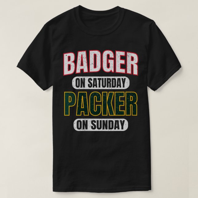 T-shirt Badger féminin sur emballage samedi dimanche Funny (Design devant)