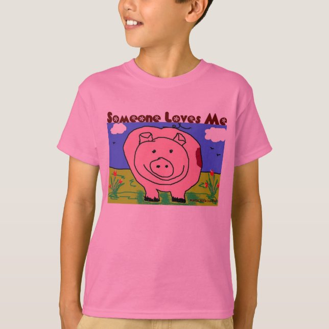 T-shirt Badine juste au coeur - le porc (1c) - quelqu'un (Devant)