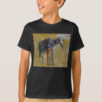 Badlands américaines : Cow-boy du Far West avec ch