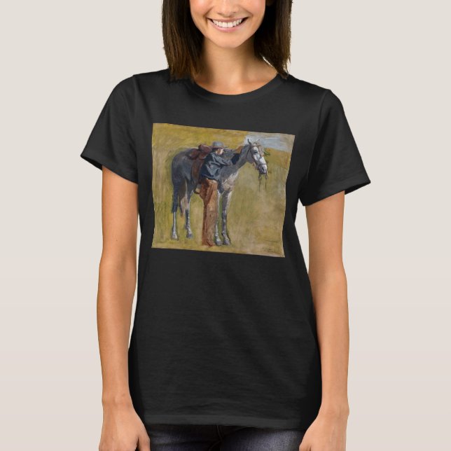 T-shirt Badlands américains : Vieux West Cowboy avec cheva (Devant)