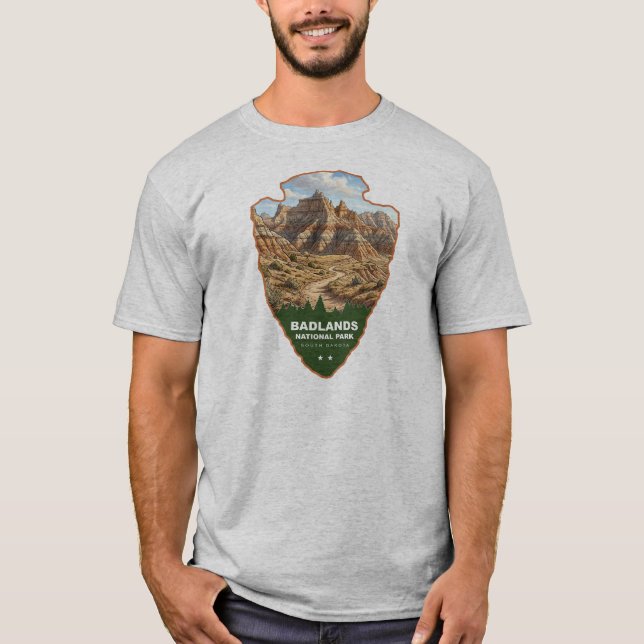 T-shirt Badlands National Park Arrowhead (Devant)