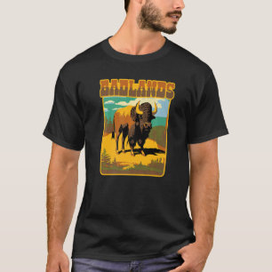 T-shirt Badlands National Park Bison American Buffalo Dako