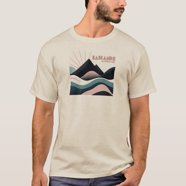 T-shirt Badlands National Park Collines colorées (Devant)