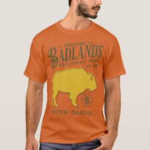 T-shirt Badlands National Park South Dakota Bison Randonné
