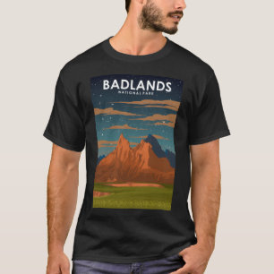 T-shirt Badlands Parc national Vintage Minimal Rétro Trave
